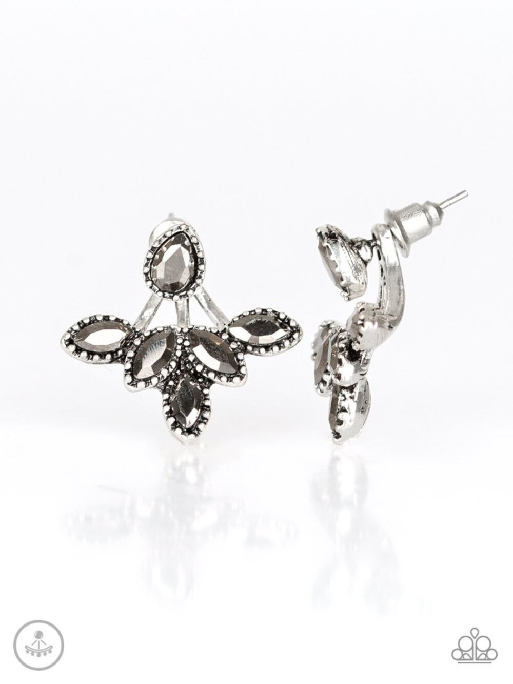 Paparazzi Hematite Jacket Post Earrings (EP011)